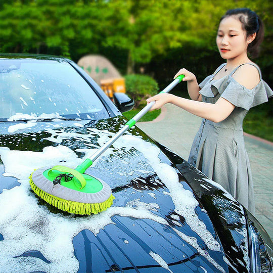 Car Wash Brush Telescoping Long Handle